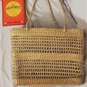 Wicker Tote Beach Bag